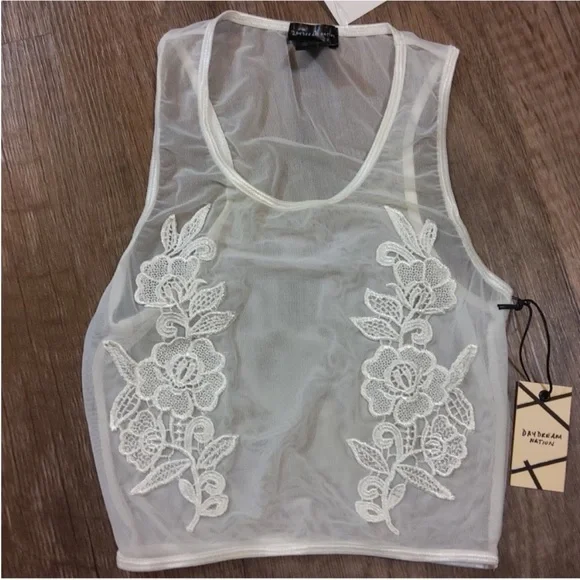 NWT REVOLVE Daydream Nation Jackie Rodes Mesh Bra With Appliqués Small - Picture 6 of 14